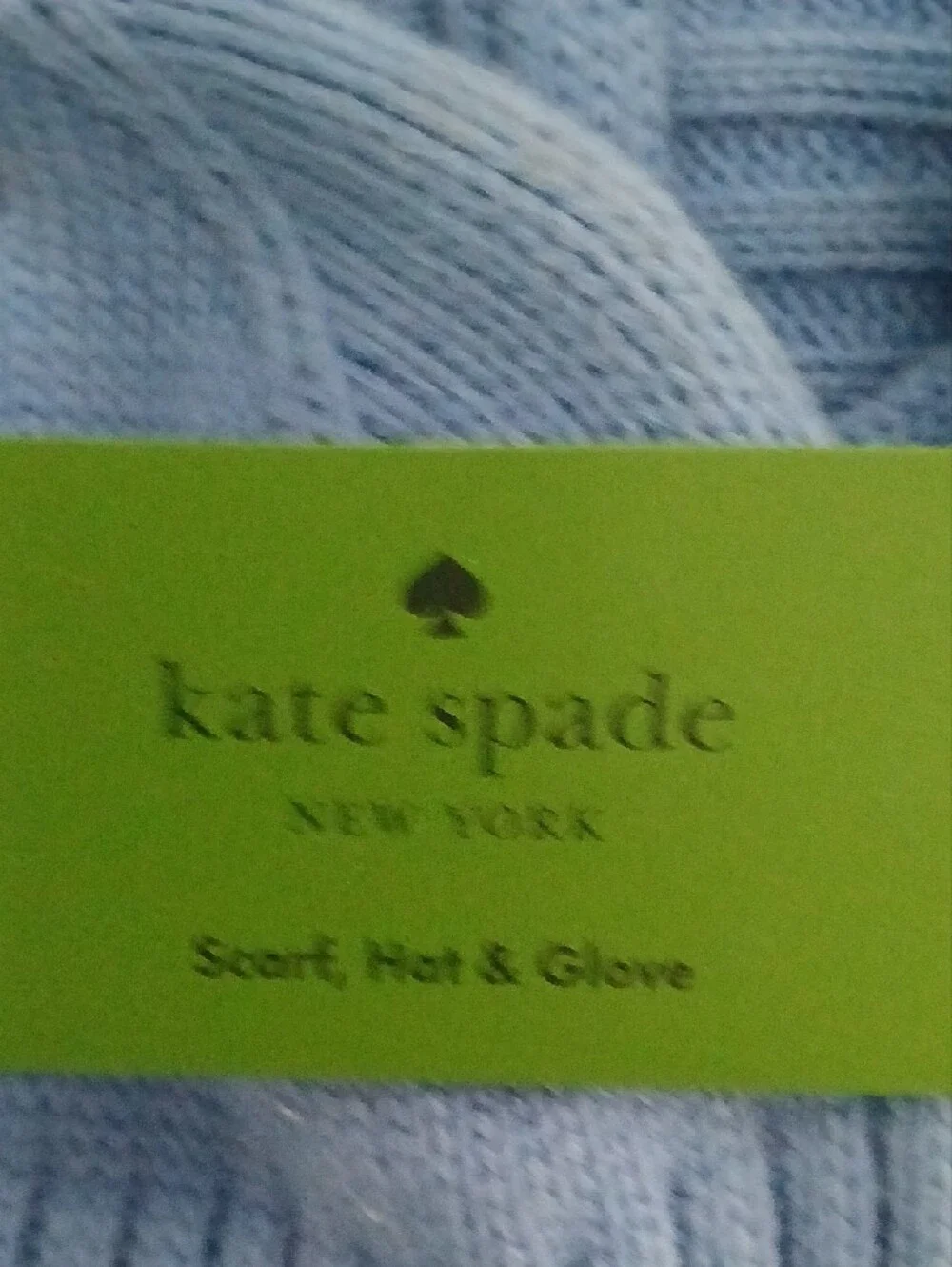 kate spade Baby Blue Knit Scarf, Hat & Gloves Gift Set